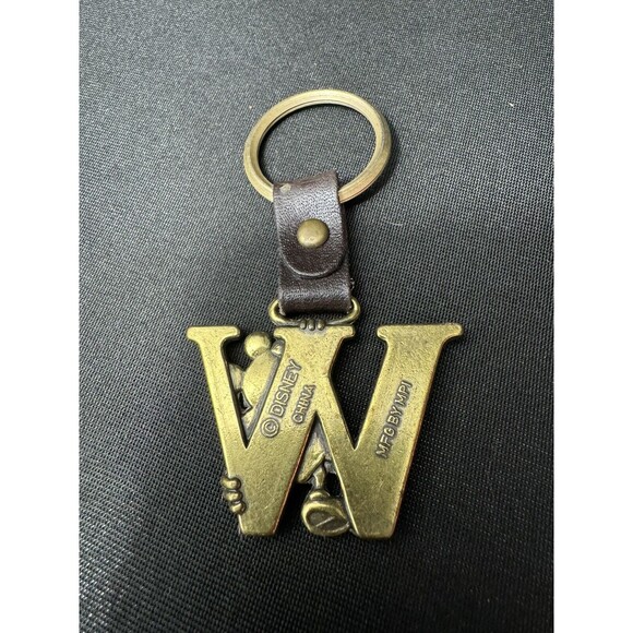Pewter W Disney Key Chain Leather Travel Purse Trinket Mickey Mouse Nostalgia - Picture 2 of 5